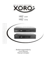 Xoro HRT 7522 und HRT 7522 SET und HRT 7524 Bedienungsanleitung