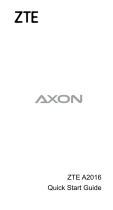 ZTE Axon A2016 Schnellstartanleitung