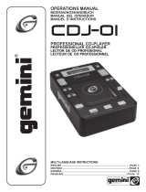 Gemini CD Player CDJ-01 Benutzerhandbuch