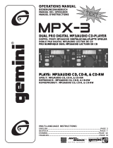 Gemini CD Player MPX-3 Benutzerhandbuch