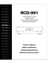 Rotel CD Player RCD-991 Benutzerhandbuch