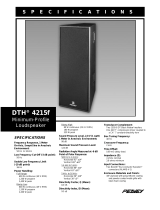 Peavey Portable Speaker DTH 4215f Benutzerhandbuch