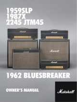 Marshall Amplification 1962 ‘bluesbreaker’ Bedienungsanleitung