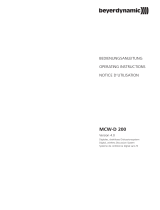 Beyerdynamic MCW-D 2073 Benutzerhandbuch
