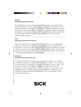 SICK Note - Operating Instructions UE48-2OS Bedienungsanleitung
