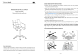 Yaheetech Modern Rolling White Desk Chair Installationsanleitung