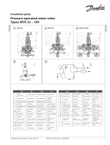 Danfoss Pressure operated water valve, type WVS 32-100 Installationsanleitung