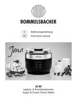 Rommelsbacher Joghurt- & Frischkäsebereiter JG 80 aus Edelstahl Benutzerhandbuch