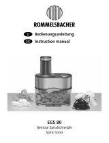 Rommelsbacher EGS 80 WIENEU Bedienungsanleitung