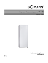 BOMANN VS 3173 Kühlschrank Bedienungsanleitung