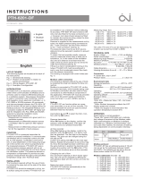 OJ Electronics PTH-6201-DF Bedienungsanleitung