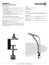Gravity MSTM 1B Mic table clamp Benutzerhandbuch