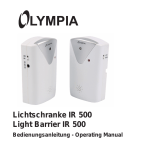 Olympia IR 500 - Infrared-Light Barrier Bedienungsanleitung