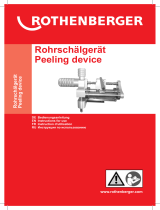 Rothenberger Pipe peeling device for socket welding Benutzerhandbuch