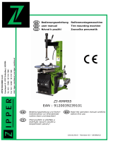 Zipper Reifenmontagemaschine ZI-RMM 95 Benutzerhandbuch