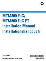 Motorola MTM800FuG ET Installationsanleitung