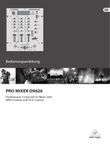 Behringer Pro Mixer DX626 Bedienungsanleitung