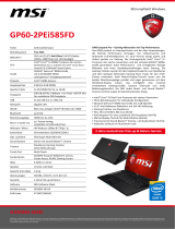 MSI GP60-2PEi585FD Benutzerhandbuch