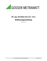 Gossen MetraWatt PC.doc-WORD/EXCEL Bedienungsanleitung