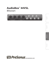 PRESONUS AudioBox 44VSL Schnellstartanleitung