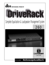 dbx Driverack 260 Digitales Lautsprechermanagement Bedienungsanleitung
