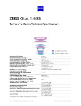 Zeiss Otus 1.4/85 Datasheets
