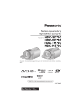Panasonic hdc sd707egk black camcorder Bedienungsanleitung