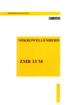 Zanussi ZMB15M Benutzerhandbuch