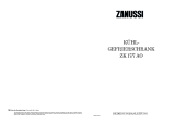Zanussi ZK17/7AO Benutzerhandbuch