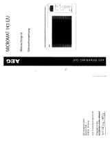 AEG MC143E/U-p Benutzerhandbuch