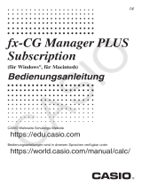 Casio fx-CG Manager PLUS Subscription Bedienungsanleitung