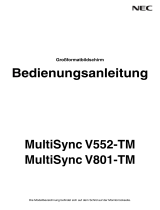 NEC MultiSync V801-TM Bedienungsanleitung