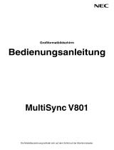 NEC MultiSync V801 Bedienungsanleitung