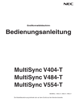 NEC MultiSync V554-T Bedienungsanleitung