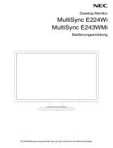 NEC MultiSync E243WMi Bedienungsanleitung