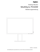 NEC MultiSync P243W Bedienungsanleitung