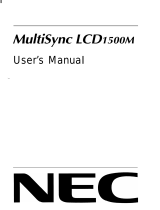 NEC MultiSync® LCD1500M Bedienungsanleitung