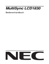 NEC MultiSync® LCD1830BK Bedienungsanleitung