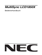 NEC MultiSync® LCD1850X Bedienungsanleitung