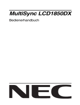 NEC MultiSync® LCD1850DX Bedienungsanleitung