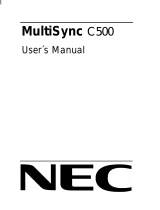 NEC MultiSync® C500 Bedienungsanleitung