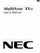 NEC MultiSync® XV14 Bedienungsanleitung