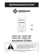 Greenlee 920XC Handheld OTDRs - German Benutzerhandbuch