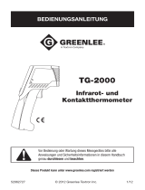 Greenlee TG-2000 Instrution Manual (German) Benutzerhandbuch