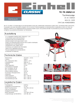 EINHELL TC-TS 2025/1 U Product Sheet