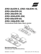 ESAB ERD-5b/ERI-5, ERD-10b/ERI-10, ERD-20b/ERI-20, ERD-30b/ERI-30, ERD-30Xb/ERI-30X, ERD-60b/ERI-60, ERD-100b/ERI-100 Benutzerhandbuch