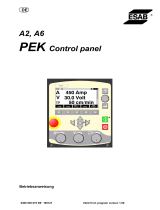 ESAB A2, A6 PEK Control Panel Benutzerhandbuch