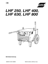 ESAB LHF 250, LHF 400, LHF 630, LHF 800 Benutzerhandbuch