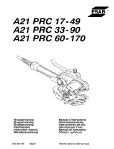 ESAB A21 PRC 60-170 Benutzerhandbuch