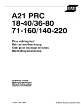 ESAB PRC 18-40, PRC 36-80, PRC 71-160, PRC 140-220 - A21 PRC 18-40, A21 PRC 36-80, A21 PRC 71-160, A21 PRC 140-220 Benutzerhandbuch